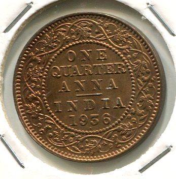 INDIA BR. 1936 1/4 ANNA (07)