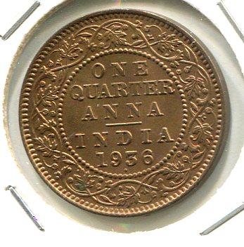 INDIA BR. 1936 1/4 ANNA (08)