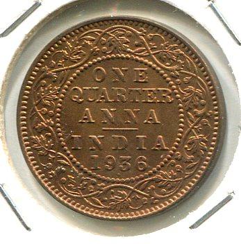 INDIA BR. 1936 1/4 ANNA (10)