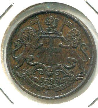 INDIA BR. 1835 1/4 ANNA (03)