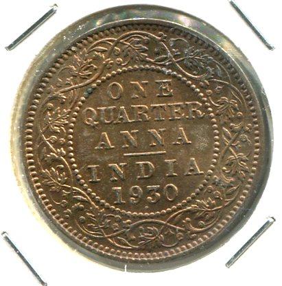 INDIA BR, 1930 1/4 ANNA