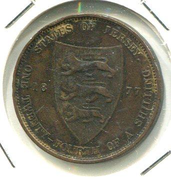 JERSEY 1877 1/124 SHILLING