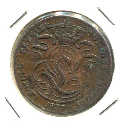 BELGIUM 1837 5 CENTS