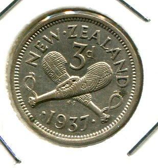 NEW ZEALAND 1937 THREEPENCE