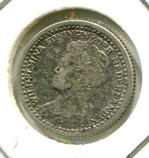 NETHERLANDS 1918 10 CENTS