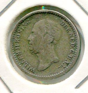 NETHERLANDS 1849 DOT 10 CENTS