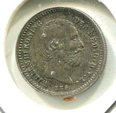 NETHERLANDS 1855 5 CENTS