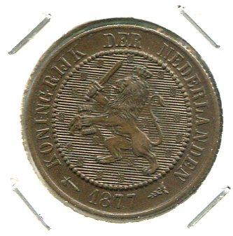 NETHERLANDS 1877 2 1/2 CENTS