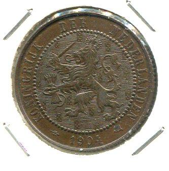 NETHERLANDS 1904 2 1/2 CENTS