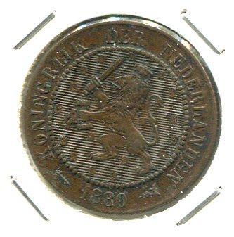 NETHERLANDS 1880 2 1/2 CENTS