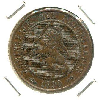 NETHERLANDS 1890 2 1/2 CENTS (02)