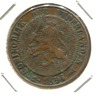 NETHERLANDS 1894 2 1/2 CENTS SCARCE (02)