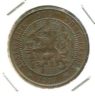 NETHERLANDS 1903 2 1/2 CENTS