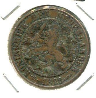 NETHERLANDS 1898 2 1/2 CENTS SCARCE (06)