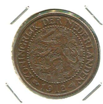 NETHERLANDS 1912 2 1/2 CENTS