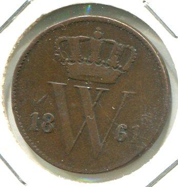 NETHERLANDS 1861 CENT