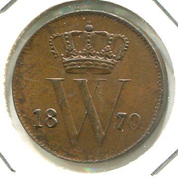 NETHERLANDS 1870 CENT