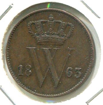 NETHERLANDS 1863 CENT (02)