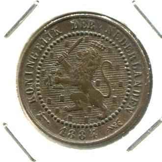 NETHERLANDS 1884 CENT