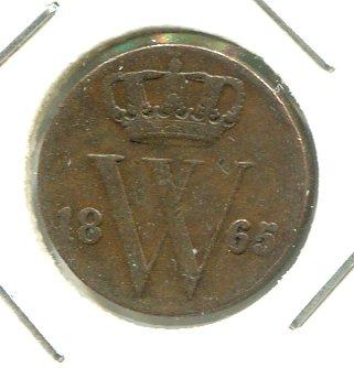 NETHERLANDS 1865 1/2 CENT