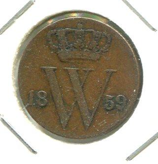 NETHERLANDS 1859 1/2 CENT