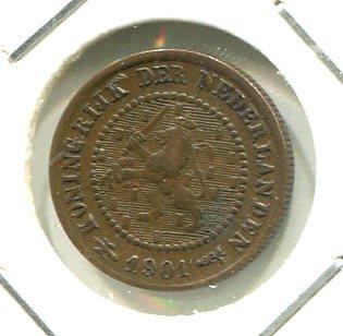 NETHERLANDS 1901 1/2 CENT