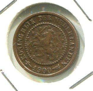 NETHERLANDS 1900 1/2 CENT SCARCE