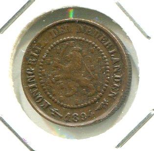 NETHERLANDS 1894 1/2 CENT (02)