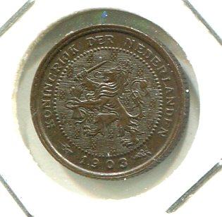 NETHERLANDS 1903 1/2 CENT