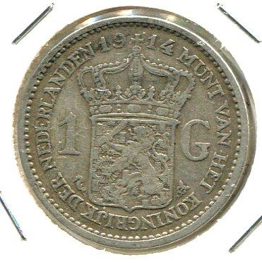 NETHERLANDS 1914 GUILDER