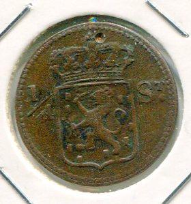 NETHERLAND INDIES 1826 1/4 STUIVER TOKEN