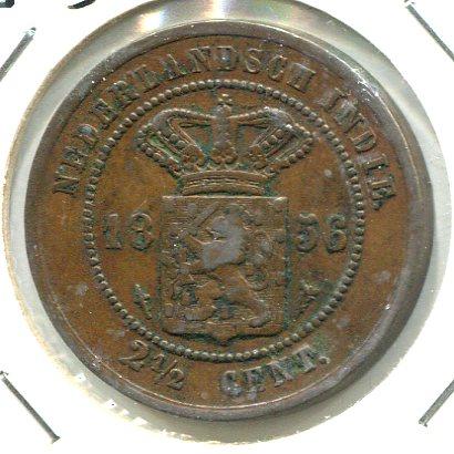 NETHERLAND INDIES 1856 2 1/2 CENTS SCARCE