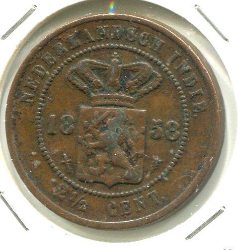 NETHERLAND INDIES 1858 2 1/2 CENTS