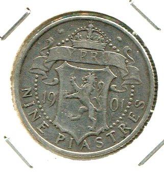 CYPRUS 1901 9 PIASTRES (03)