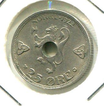 NORWAY 1922 25 ORE