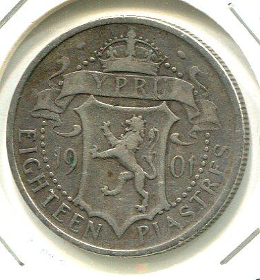 CYPRUS 1901 18 PIASTRES (01)