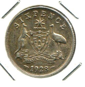 AUSTRALIA 1928 SIXPENCE