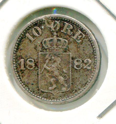 NORWAY 1882 10 ORE