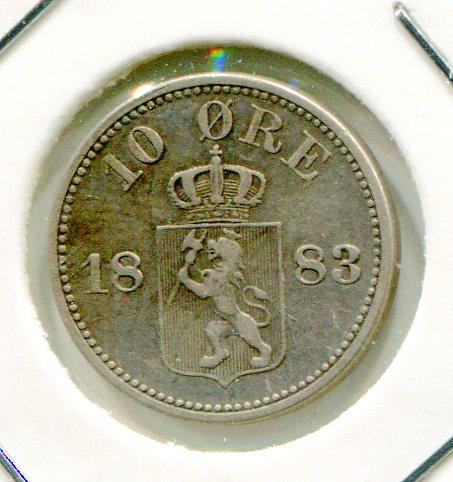 NORWAY 1883 10 ORE (05)