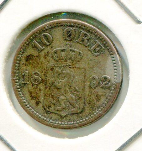 NORWAY 1892 10 ORE (06)