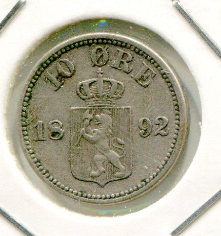 NORWAY 1892 10 ORE (02)