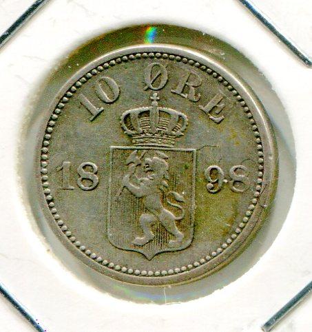 NORWAY 1898 10 ORE