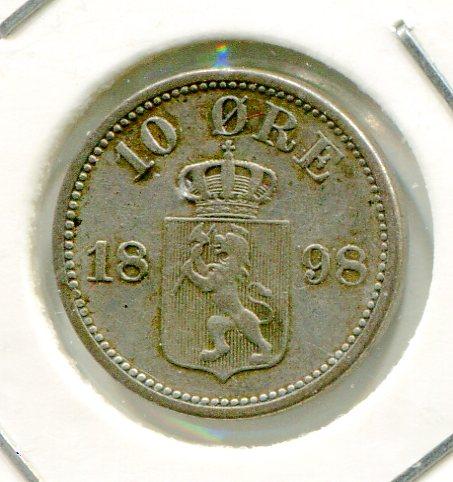 NORWAY 1898 10 ORE (03)