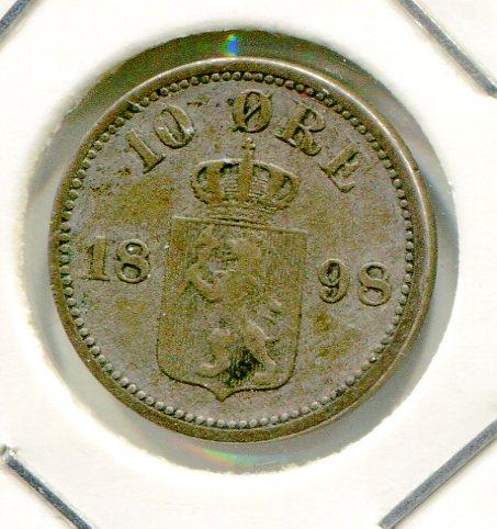 NORWAY 1898 10 ORE (04)