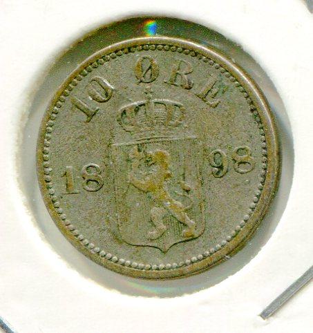 NORWAY 1898 10 ORE (09)