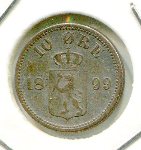 NORWAY 1899 10 ORE (05)