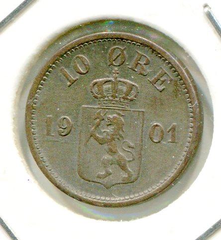 NORWAY 1901 10 ORE (05)