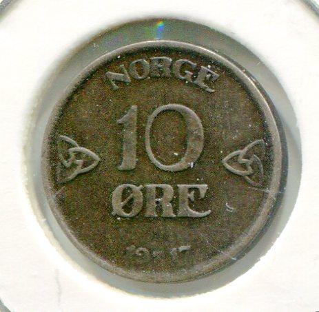 NORWAY 1917 10 ORE