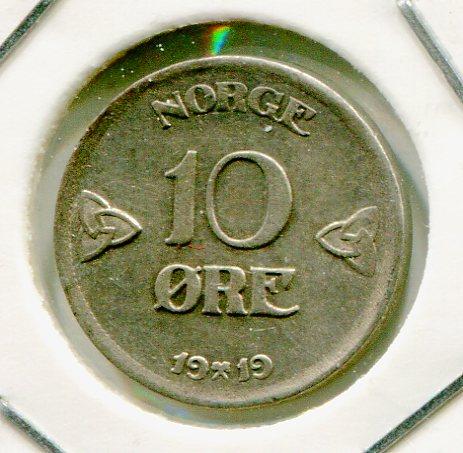 NORWAY 1919 10 ORE (02)