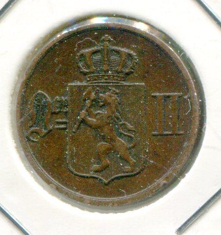 NORWAY 1876 1 ORE